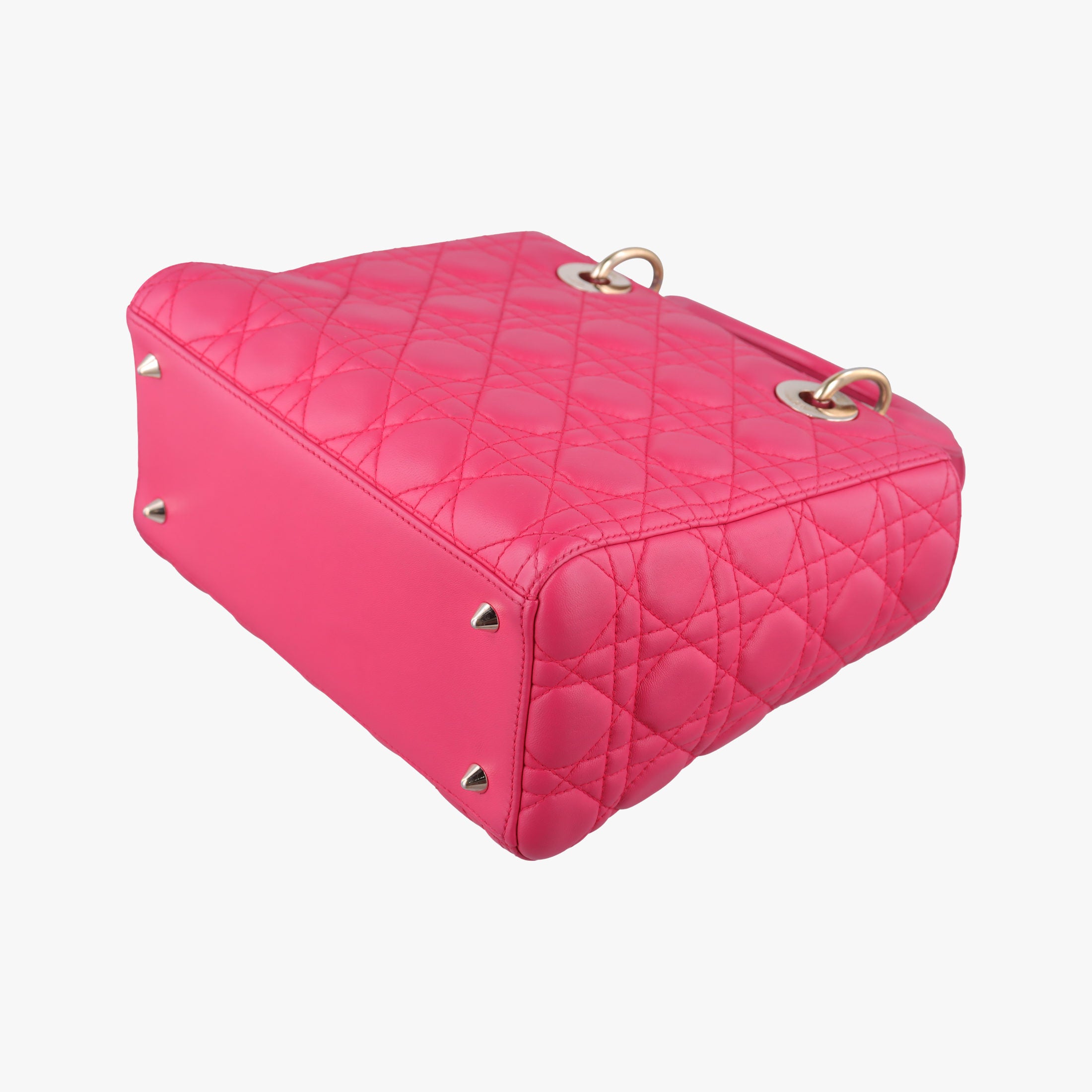 Lady Dior Rose lambskin 01-MA-0162レディディオール ローズ レッド ラムスキン 01-MA-0162