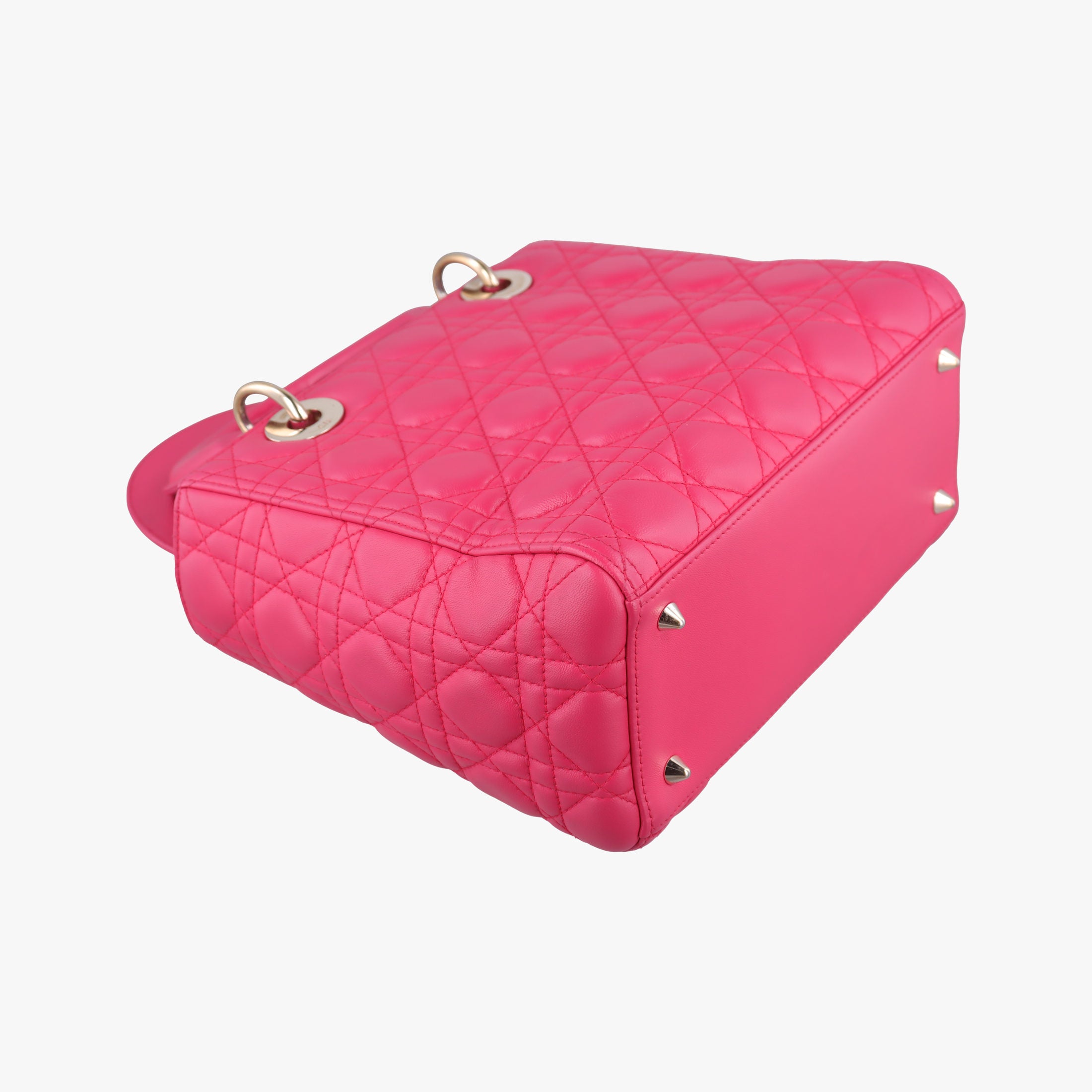 Lady Dior Rose lambskin 01-MA-0162レディディオール ローズ レッド ラムスキン 01-MA-0162