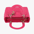 Lady Dior Rose lambskin 01-MA-0162レディディオール ローズ レッド ラムスキン 01-MA-0162