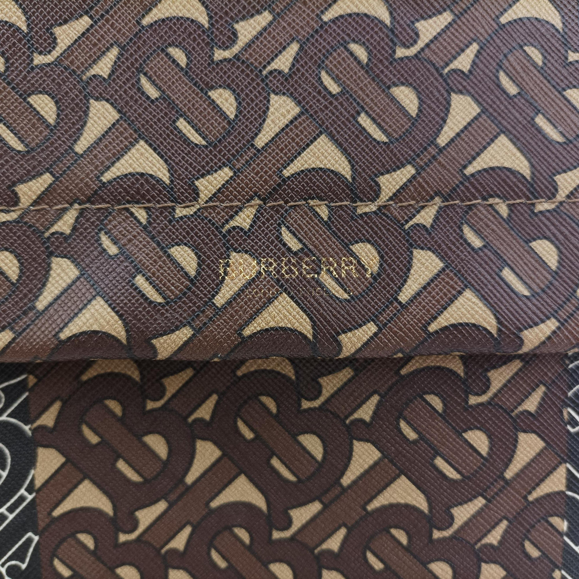 Monogram Stripe Brown×Multicolour PVC coated canvas x leather ITSAMSRL3335CAMモノグラムストライプ ブラウン×マルチカラー PVCコーティングキャンバス×レザー ITSAMSRL3335CAM