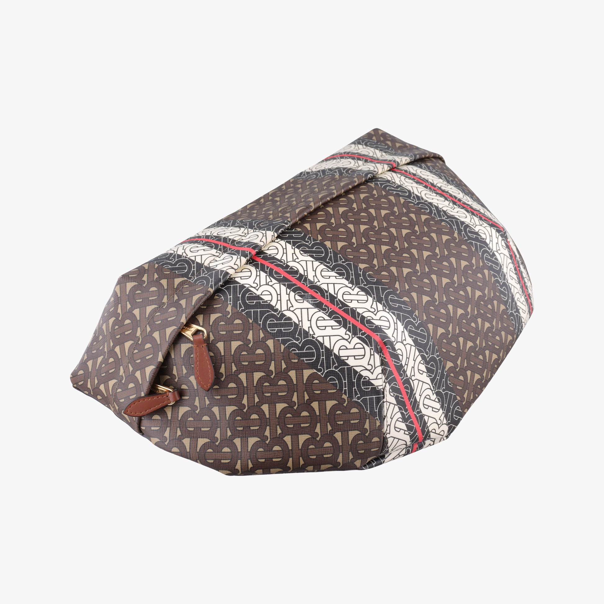 Monogram Stripe Brown×Multicolour PVC coated canvas x leather ITSAMSRL3335CAMモノグラムストライプ ブラウン×マルチカラー PVCコーティングキャンバス×レザー ITSAMSRL3335CAM