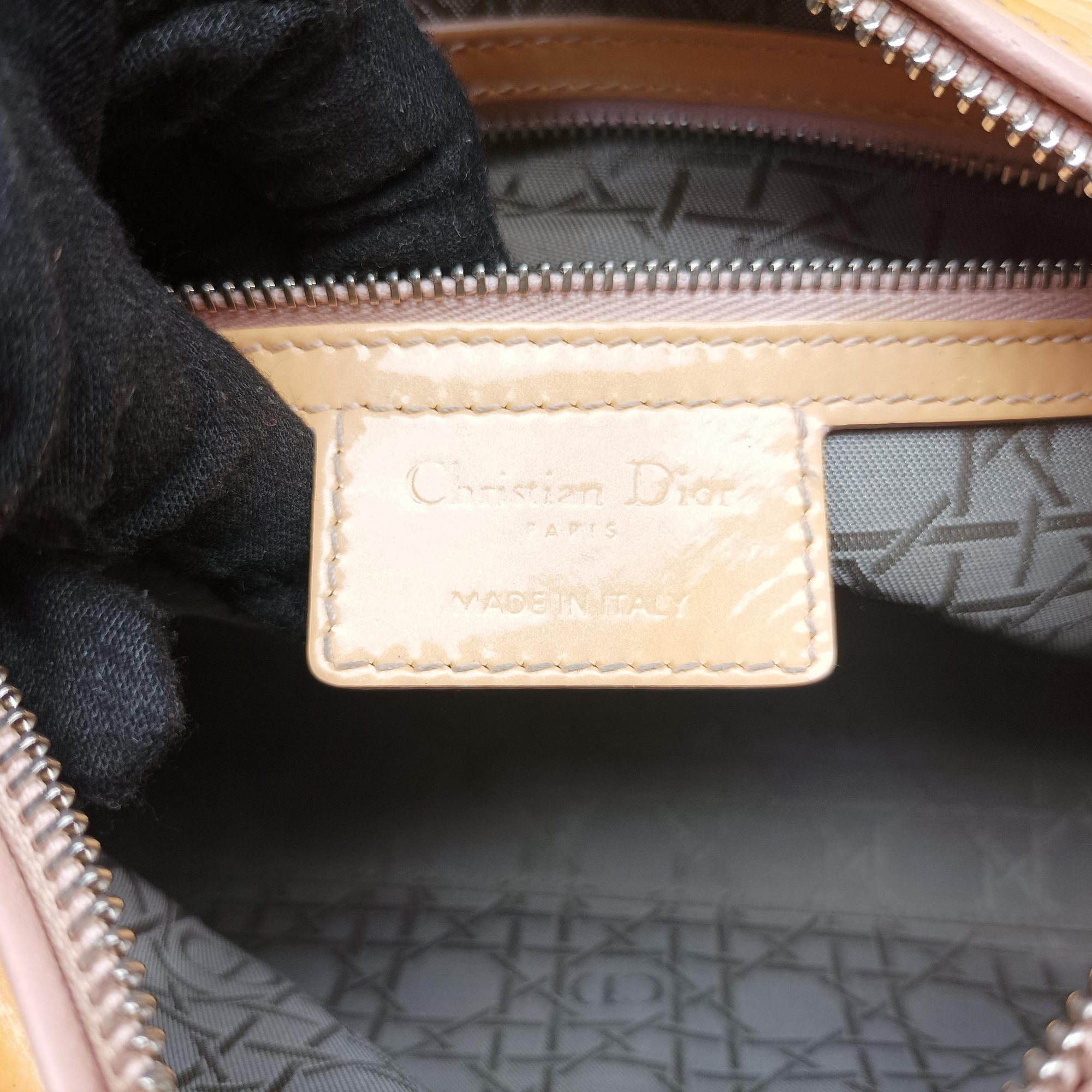 Lady Dior Beige Patent 09-BO-1104レディディオール ベージュ パテント 09-BO-1104