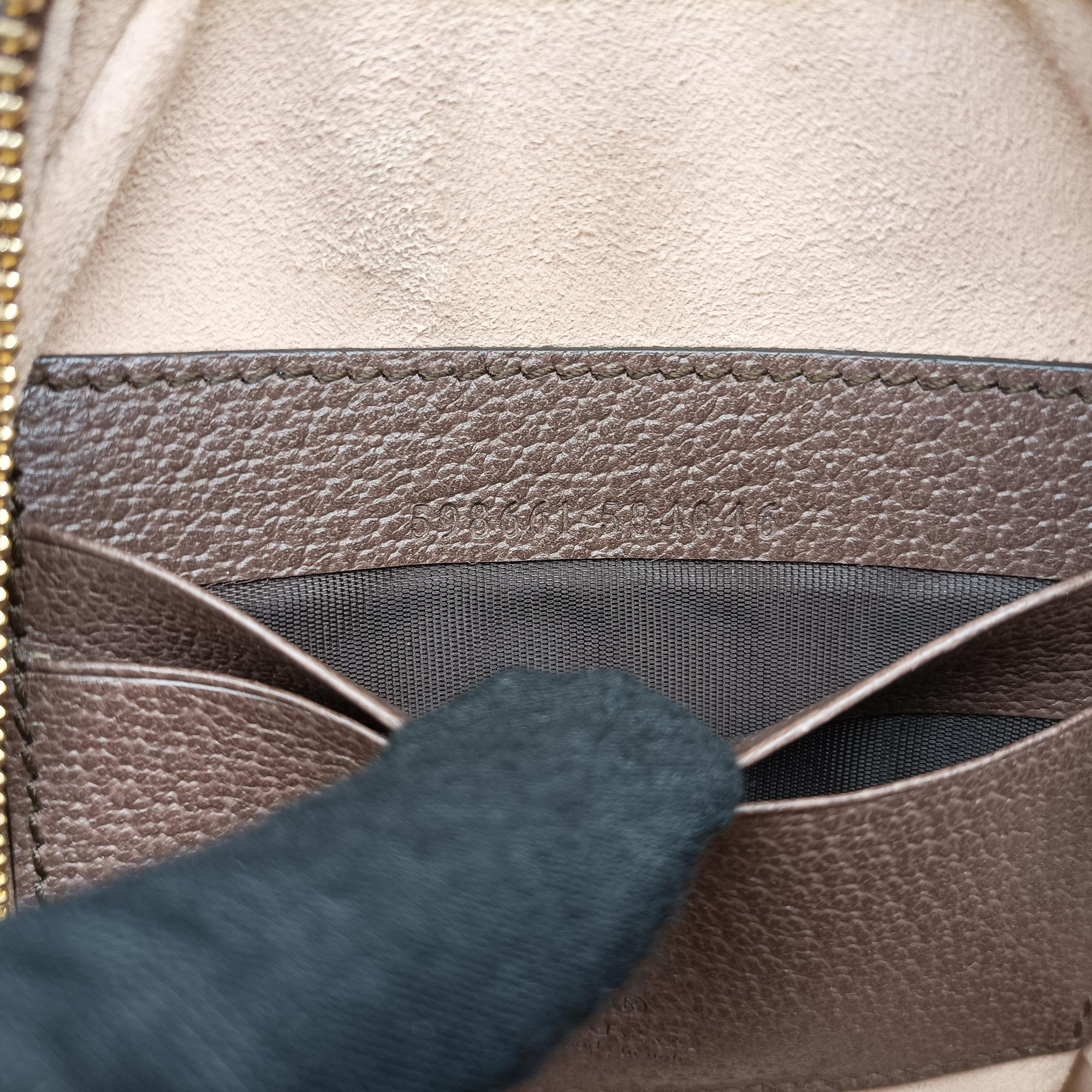Ophidia Brown×beige×multi PVC coated canvas×Leather 598661 オフィディア ブラウン×ベージュ×マルチ PVCコーティングキャンバス×レザー 598661 