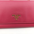 Metal Wallet on Chain Cornflower Clutch Pink Saffiano leather 1MT290 181メタル ウォレット オン チェーン コーンフラワー クラッチ ピンク サフィアーノレザー 1MT290 181