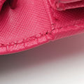 Metal Wallet on Chain Cornflower Clutch Pink Saffiano leather 1MT290 181メタル ウォレット オン チェーン コーンフラワー クラッチ ピンク サフィアーノレザー 1MT290 181