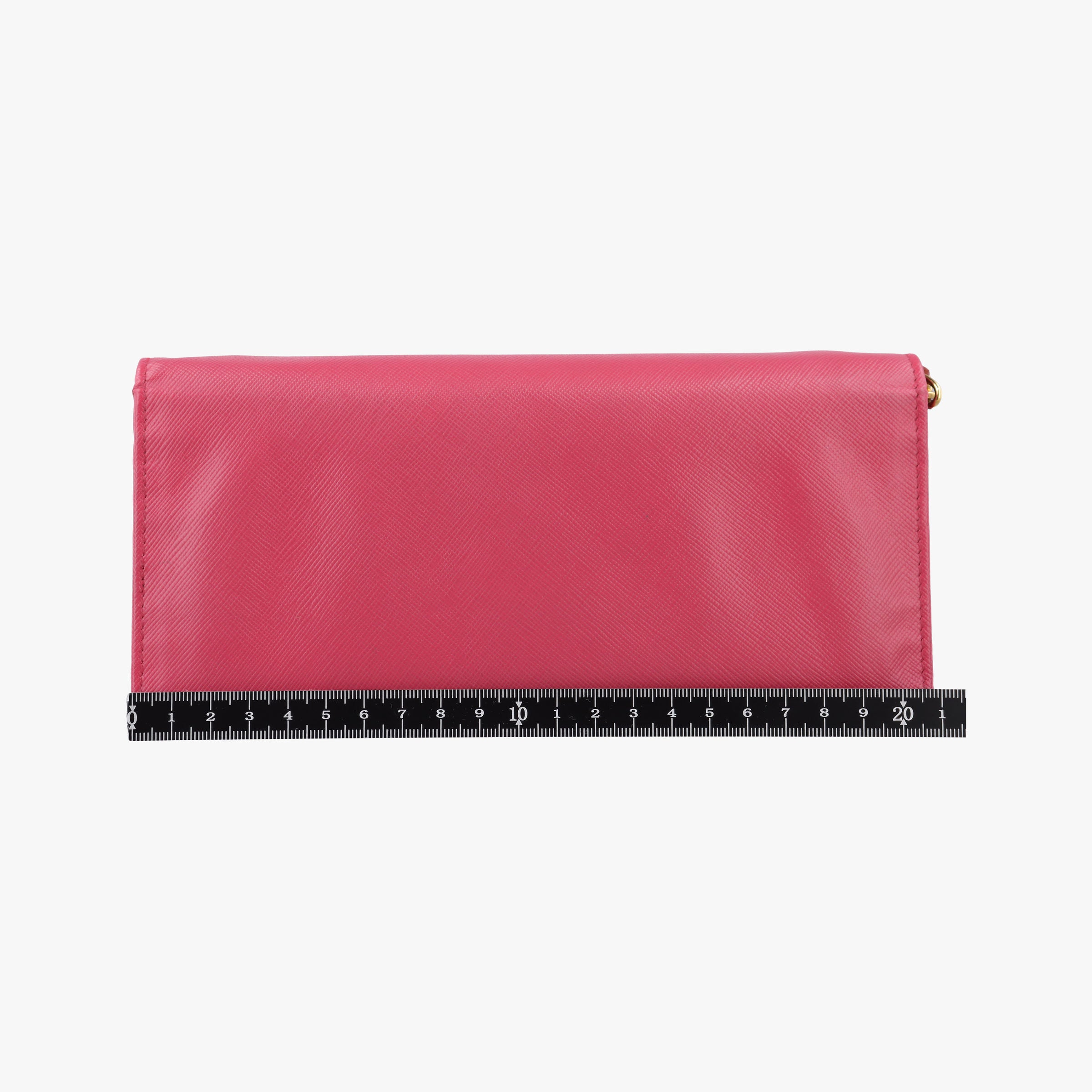 Metal Wallet on Chain Cornflower Clutch Pink Saffiano leather 1MT290 181メタル ウォレット オン チェーン コーンフラワー クラッチ ピンク サフィアーノレザー 1MT290 181