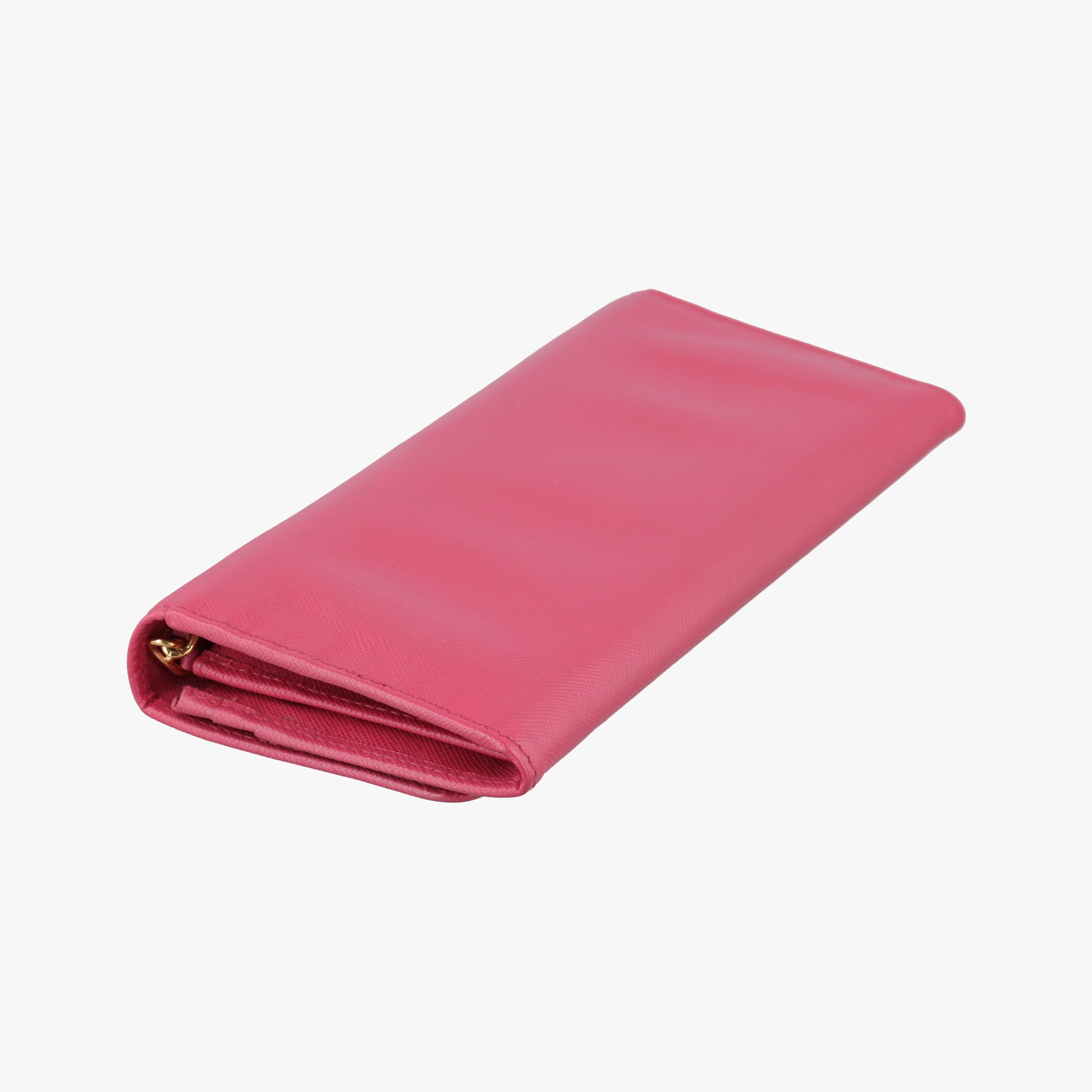 Metal Wallet on Chain Cornflower Clutch Pink Saffiano leather 1MT290 181メタル ウォレット オン チェーン コーンフラワー クラッチ ピンク サフィアーノレザー 1MT290 181