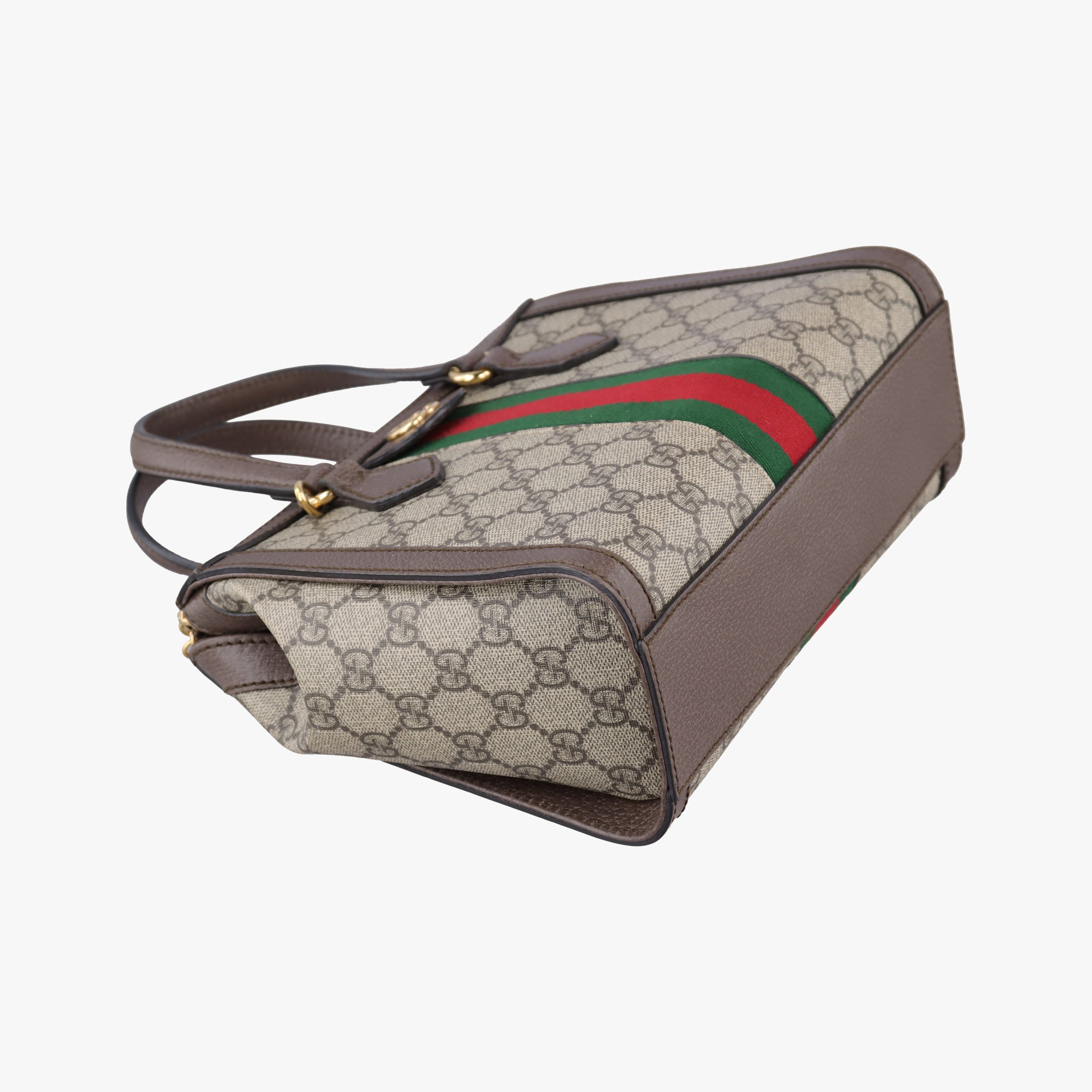 Ophidia brown×red×green PVC coated canvas×Leather 547551 G032457696オフィディア ブラウン×レッド×グリーン PVCコーティングキャンバス×レザー 547551 G032457696