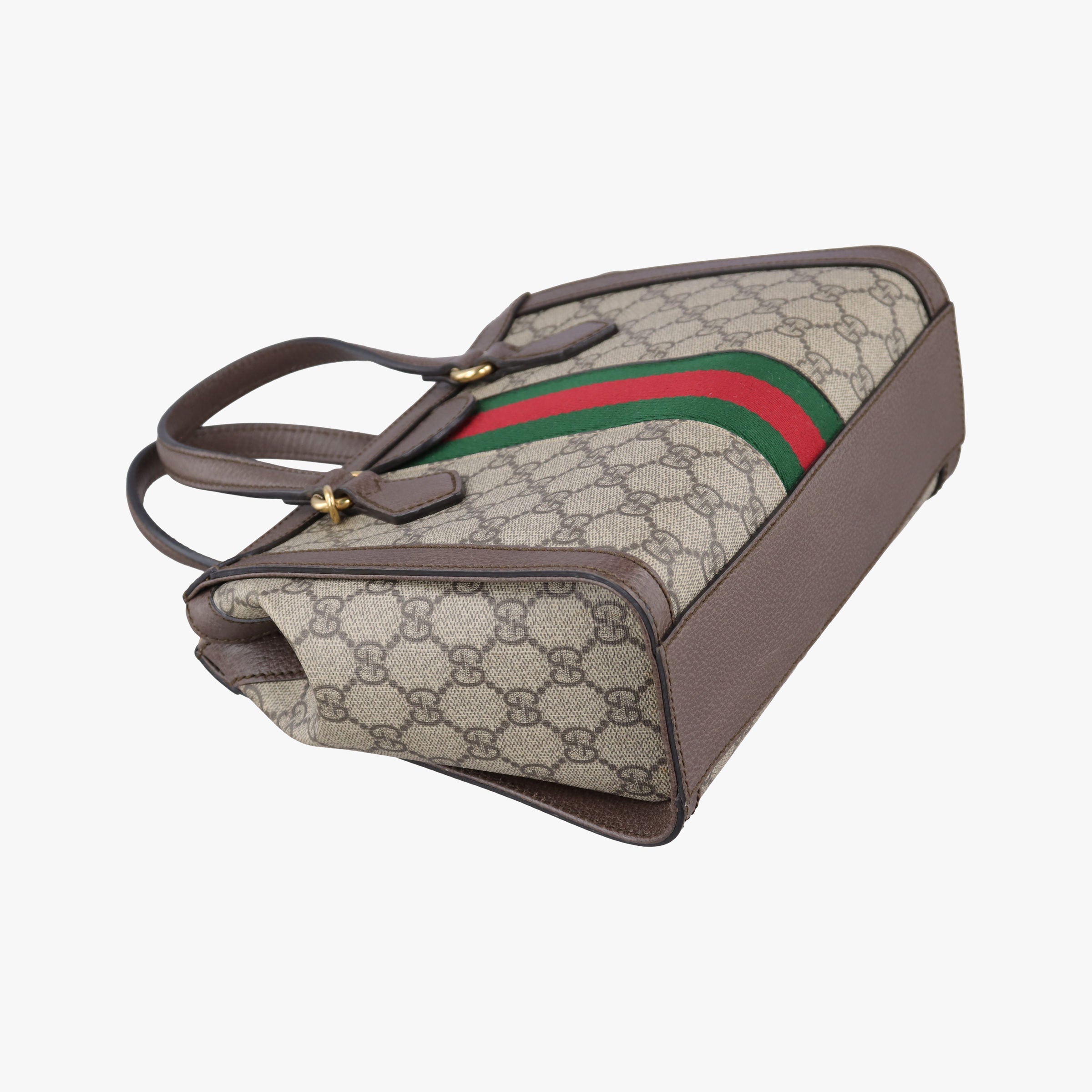 Ophidia brown×red×green PVC coated canvas×Leather 547551 G032457696オフィディア ブラウン×レッド×グリーン PVCコーティングキャンバス×レザー 547551 G032457696