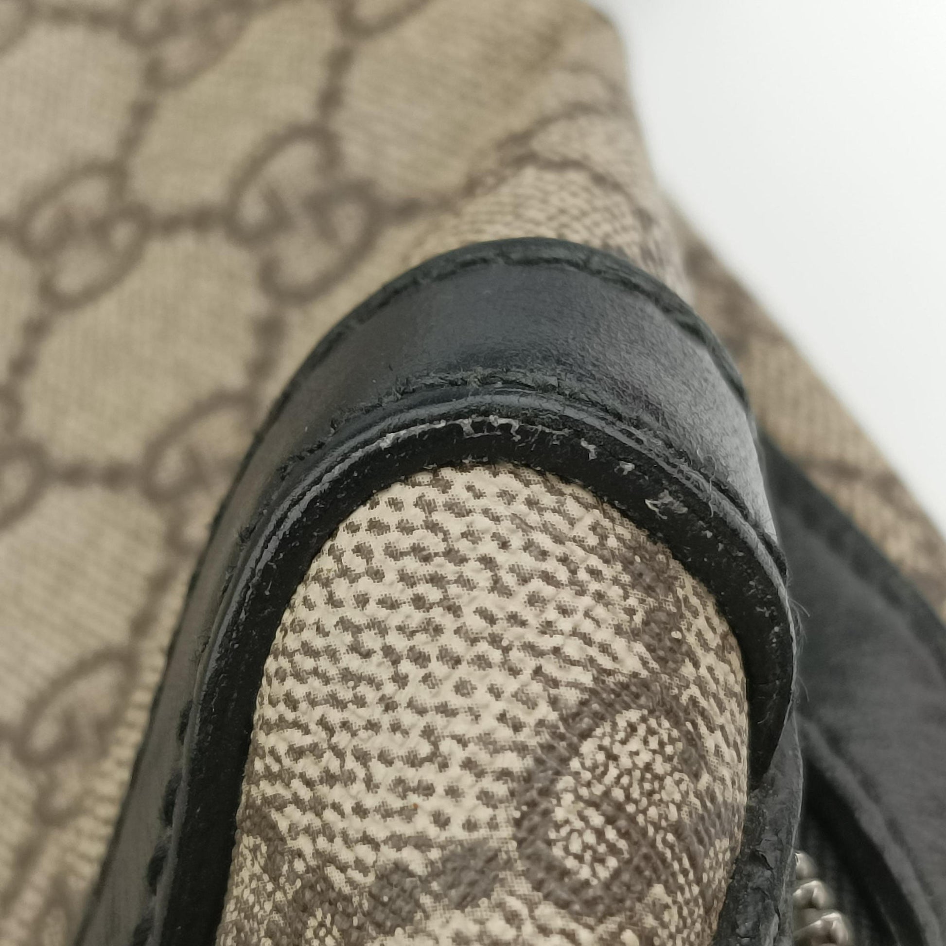 KALEIDO Beige×black PVC coated canvas×Leather 406384 E018906419カレイド ベージュ×ブラック PVCコーティングキャンバス×レザー 406384 E018906419