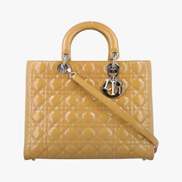 Lady Dior Beige Patent 16-BO-1101 Bレディディオール ベージュ パテント 16-BO-1101 B