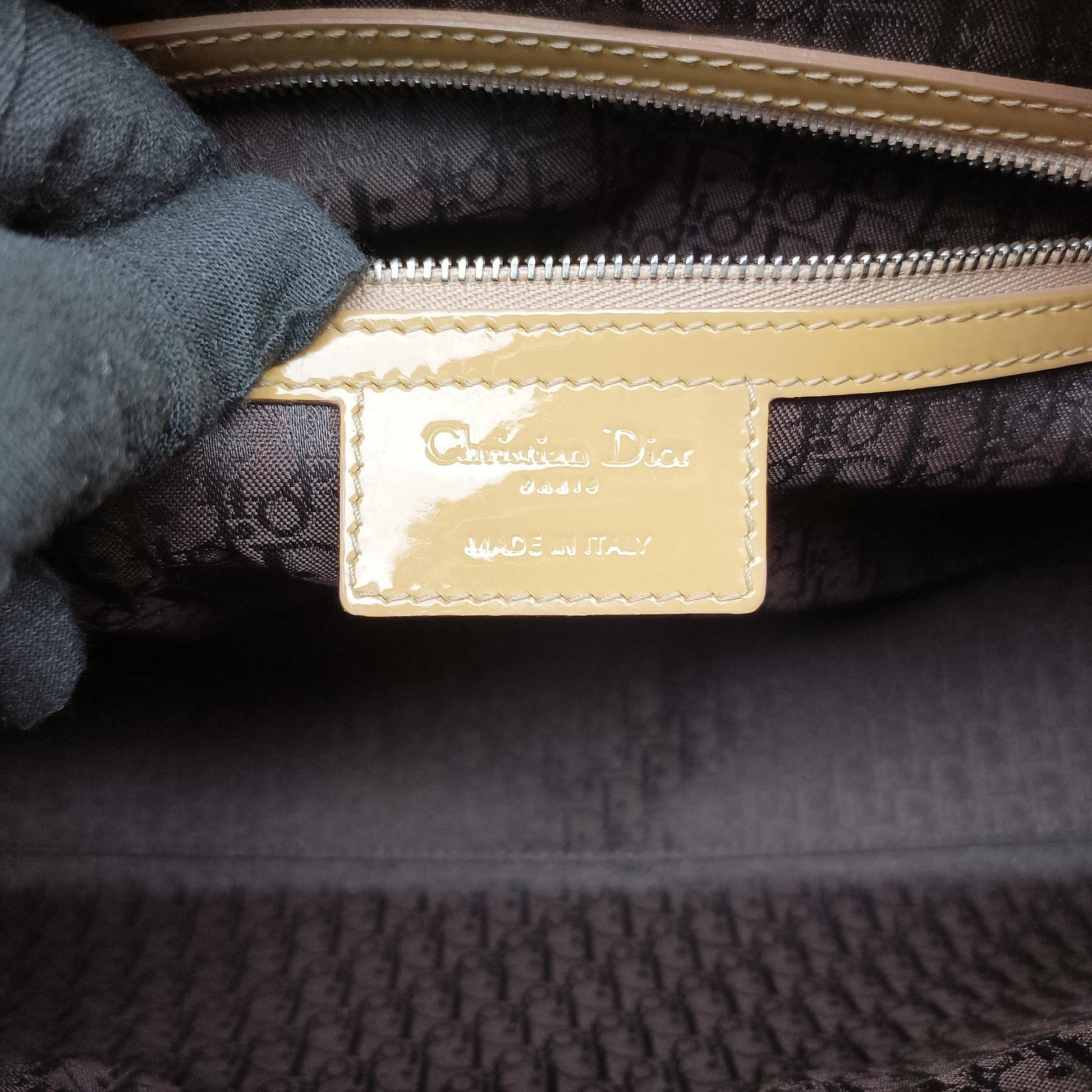 Lady Dior Beige Patent 16-BO-1101 Bレディディオール ベージュ パテント 16-BO-1101 B
