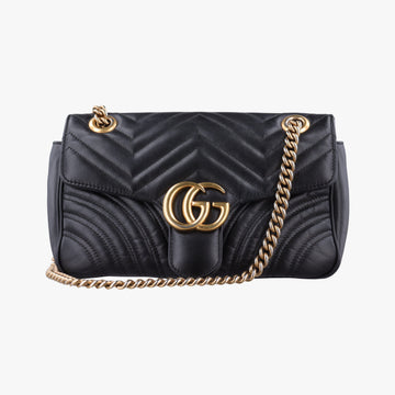 GG Marmont Black Leather 443497 D028585851GGマーモント ブラック レザー 443497 D028585851