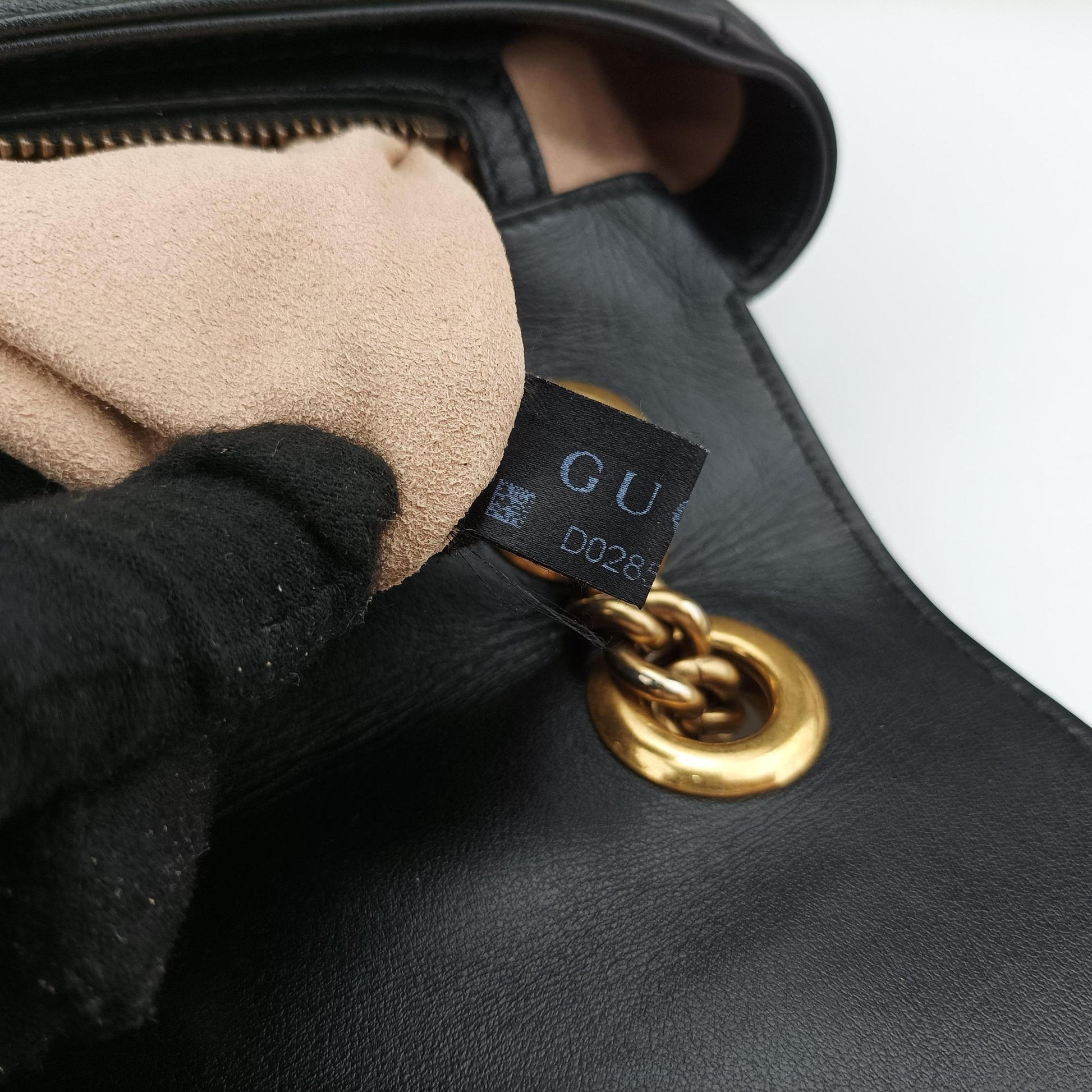 GG Marmont Black Leather 443497 D028585851GGマーモント ブラック レザー 443497 D028585851