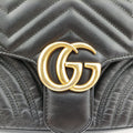 GG Marmont Black Leather 443497 D028585851GGマーモント ブラック レザー 443497 D028585851
