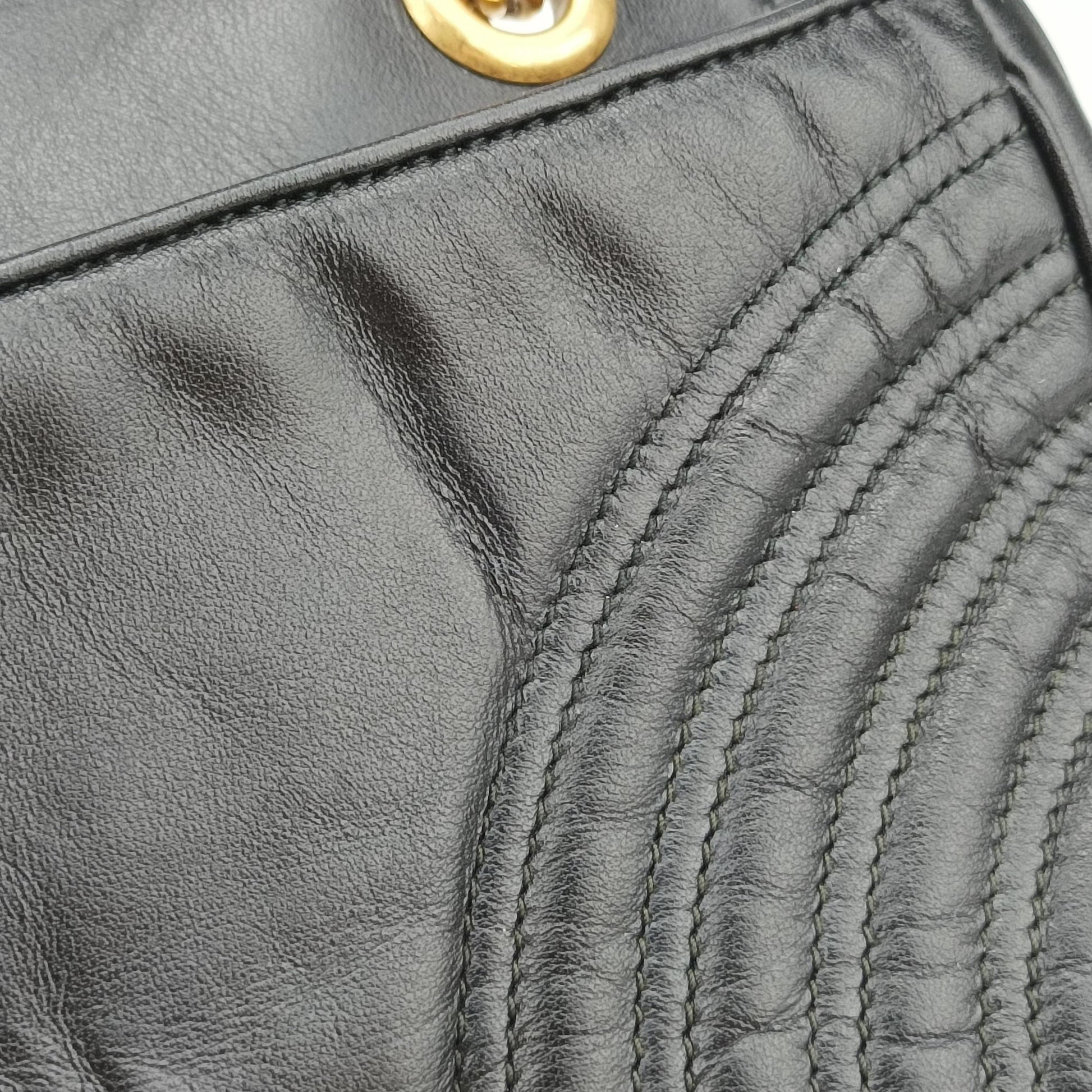 GG Marmont Black Leather 443497 D028585851GGマーモント ブラック レザー 443497 D028585851