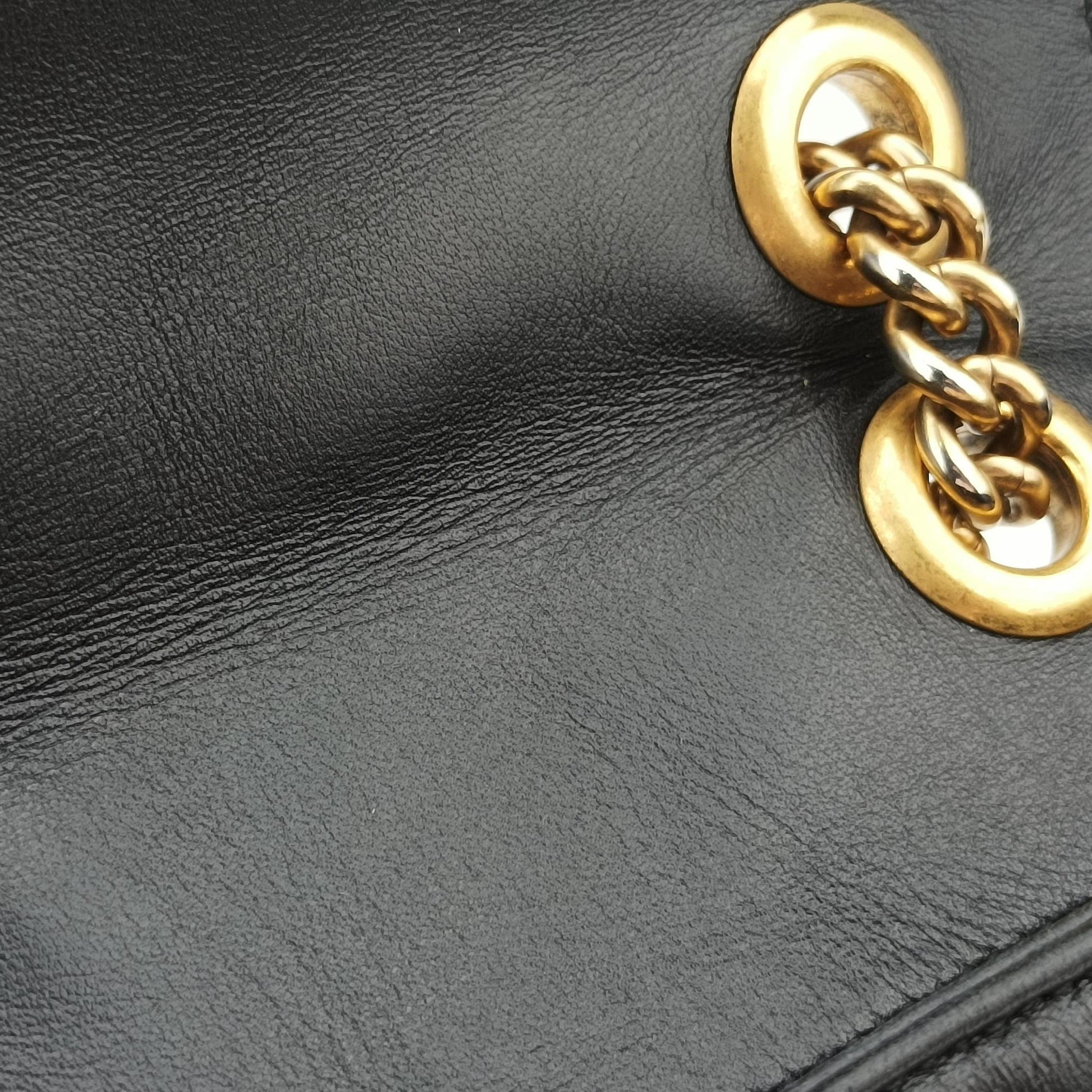 GG Marmont Black Leather 443497 D028585851GGマーモント ブラック レザー 443497 D028585851
