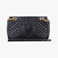 GG Marmont Black Leather 443497 D028585851GGマーモント ブラック レザー 443497 D028585851