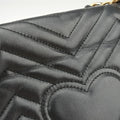GG Marmont Black Leather 443497 D028585851GGマーモント ブラック レザー 443497 D028585851