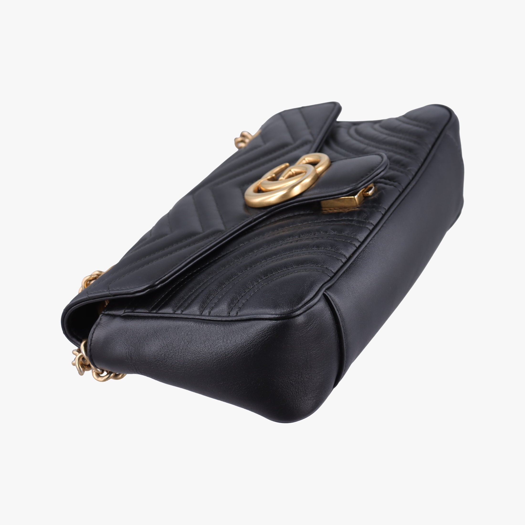 GG Marmont Black Leather 443497 D028585851GGマーモント ブラック レザー 443497 D028585851