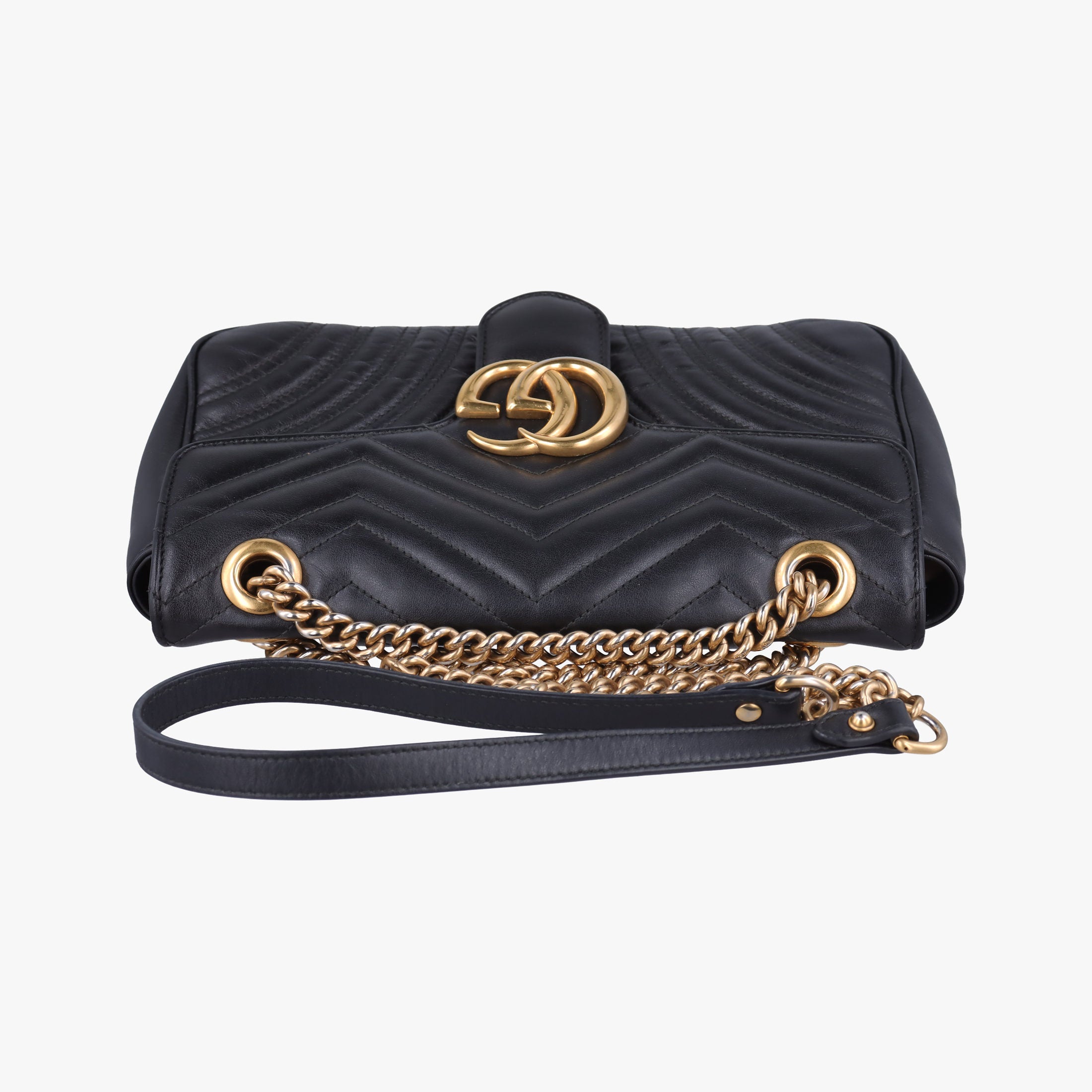 GG Marmont Black Leather 443497 D028585851GGマーモント ブラック レザー 443497 D028585851