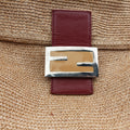 Mamma Baguette Beige × Burgundy Raffia × Leather 8BR001 Lot number unknownマンマバケット ベージュ × ボルドー ラフィア × レザー 8BR001 製番不明