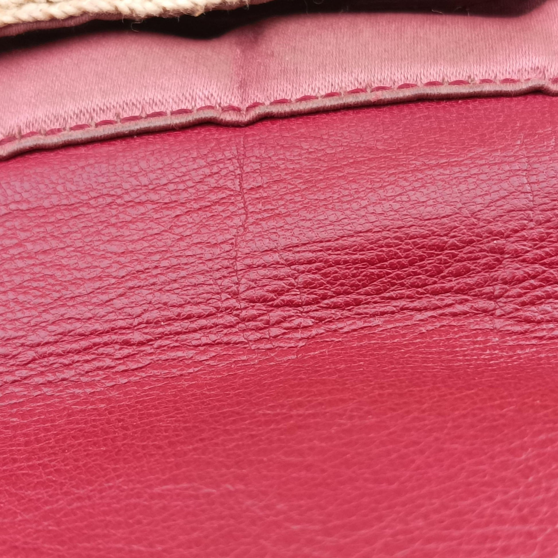 Mamma Baguette Beige × Burgundy Raffia × Leather 8BR001 Lot number unknownマンマバケット ベージュ × ボルドー ラフィア × レザー 8BR001 製番不明
