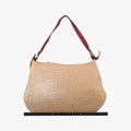 Mamma Baguette Beige × Burgundy Raffia × Leather 8BR001 Lot number unknownマンマバケット ベージュ × ボルドー ラフィア × レザー 8BR001 製番不明