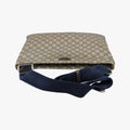 GG Plus GG Supreme Beige×Navy PVC coated canvas×Leather 201446 Lot number unknownGGプラス GGスプリーム ベージュ×ネイビー PVCコーティングキャンバス×レザー 201446 製番不明