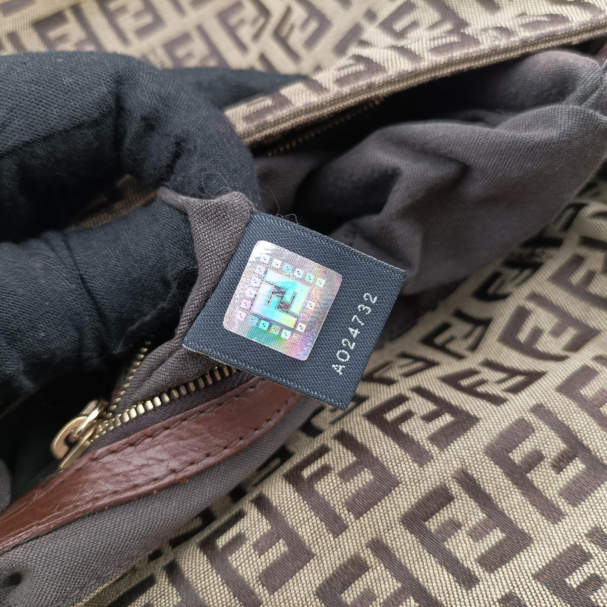 Baguette Zucchino Brown canvasxLeather 8BR01 2288-8BR01-TN9-079マンマバケット ズッキーノ柄 ブラウン キャンバス xレザー 8BR01 2288-8BR01-TN9-079