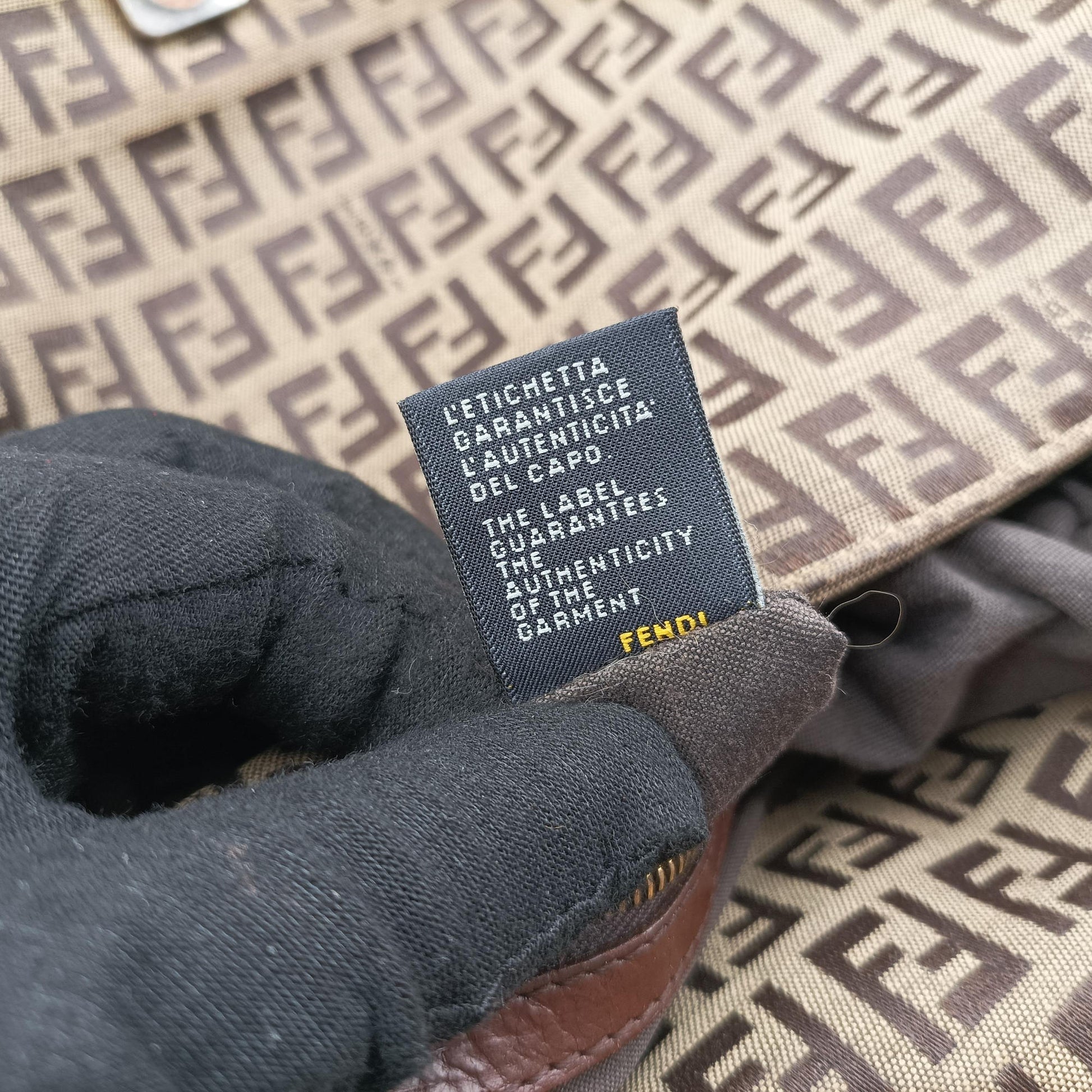 Baguette Zucchino Brown canvasxLeather 8BR01 2288-8BR01-TN9-079マンマバケット ズッキーノ柄 ブラウン キャンバス xレザー 8BR01 2288-8BR01-TN9-079