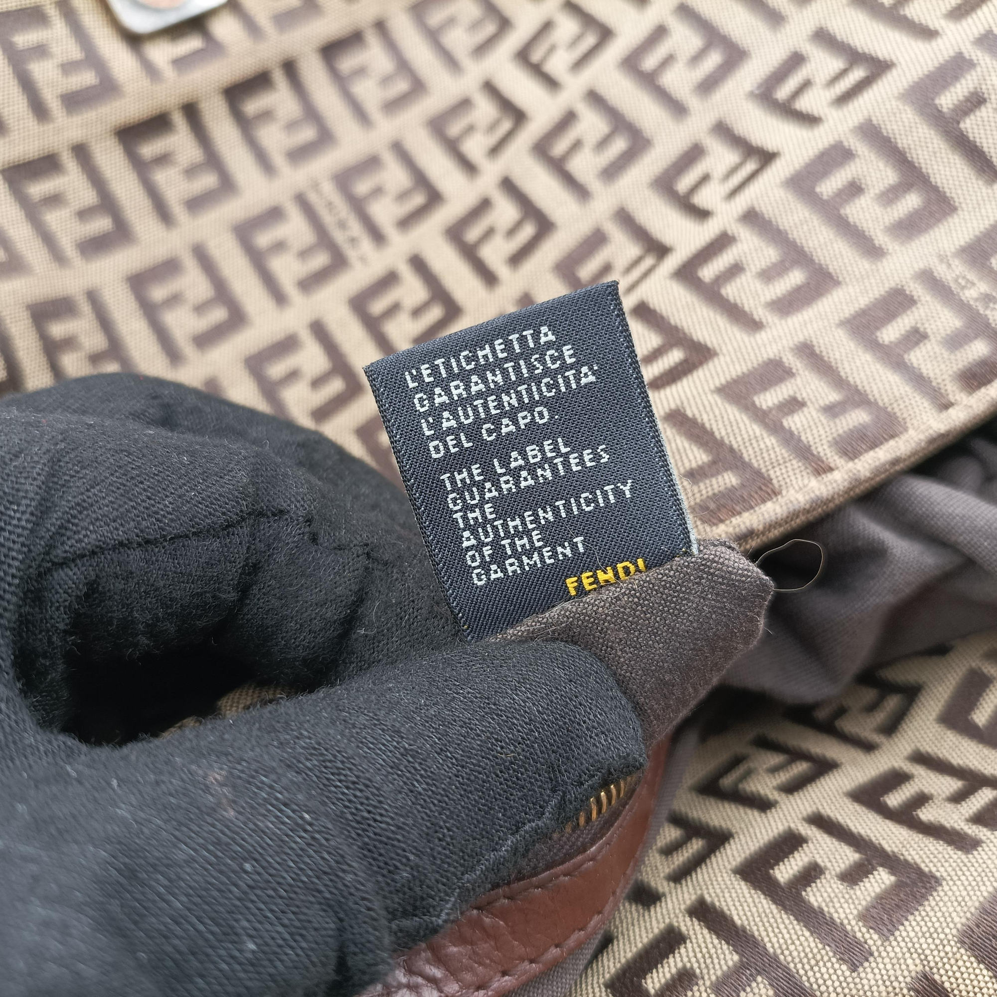 Baguette Zucchino Brown canvasxLeather 8BR01 2288-8BR01-TN9-079マンマバケット ズッキーノ柄 ブラウン キャンバス xレザー 8BR01 2288-8BR01-TN9-079
