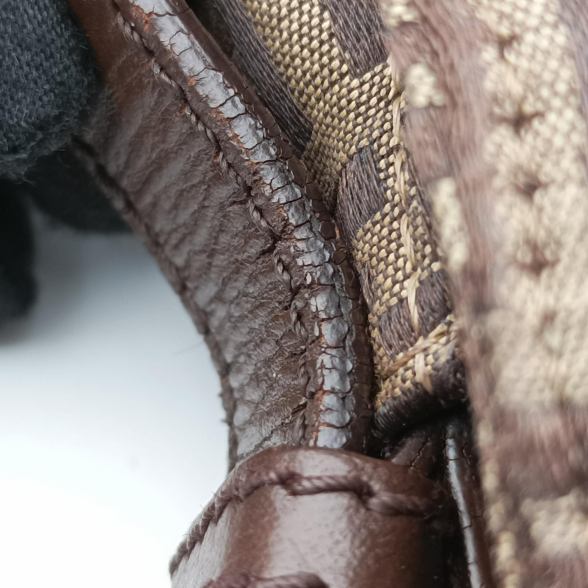Baguette Zucchino Brown canvasxLeather 8BR01 2288-8BR01-TN9-079マンマバケット ズッキーノ柄 ブラウン キャンバス xレザー 8BR01 2288-8BR01-TN9-079