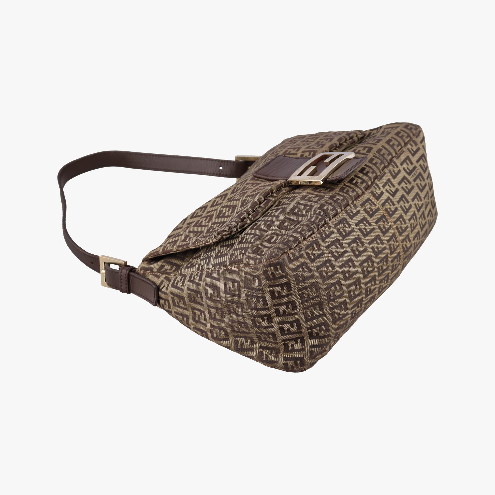 Baguette Zucchino Brown canvasxLeather 8BR01 2288-8BR01-TN9-079マンマバケット ズッキーノ柄 ブラウン キャンバス xレザー 8BR01 2288-8BR01-TN9-079