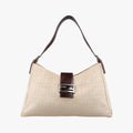 Mamma Baguette Beige × Brown canvas×leather 091611 0916115 1002マンマバケット ベージュ × ブラウン キャンバス×レザー 091611 0916115 1002