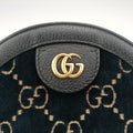 Ophidia Navy × Black velour×Leather 574978 B028749375オフィディア ネイビー × ブラック ベロア×レザー 574978 B028749375