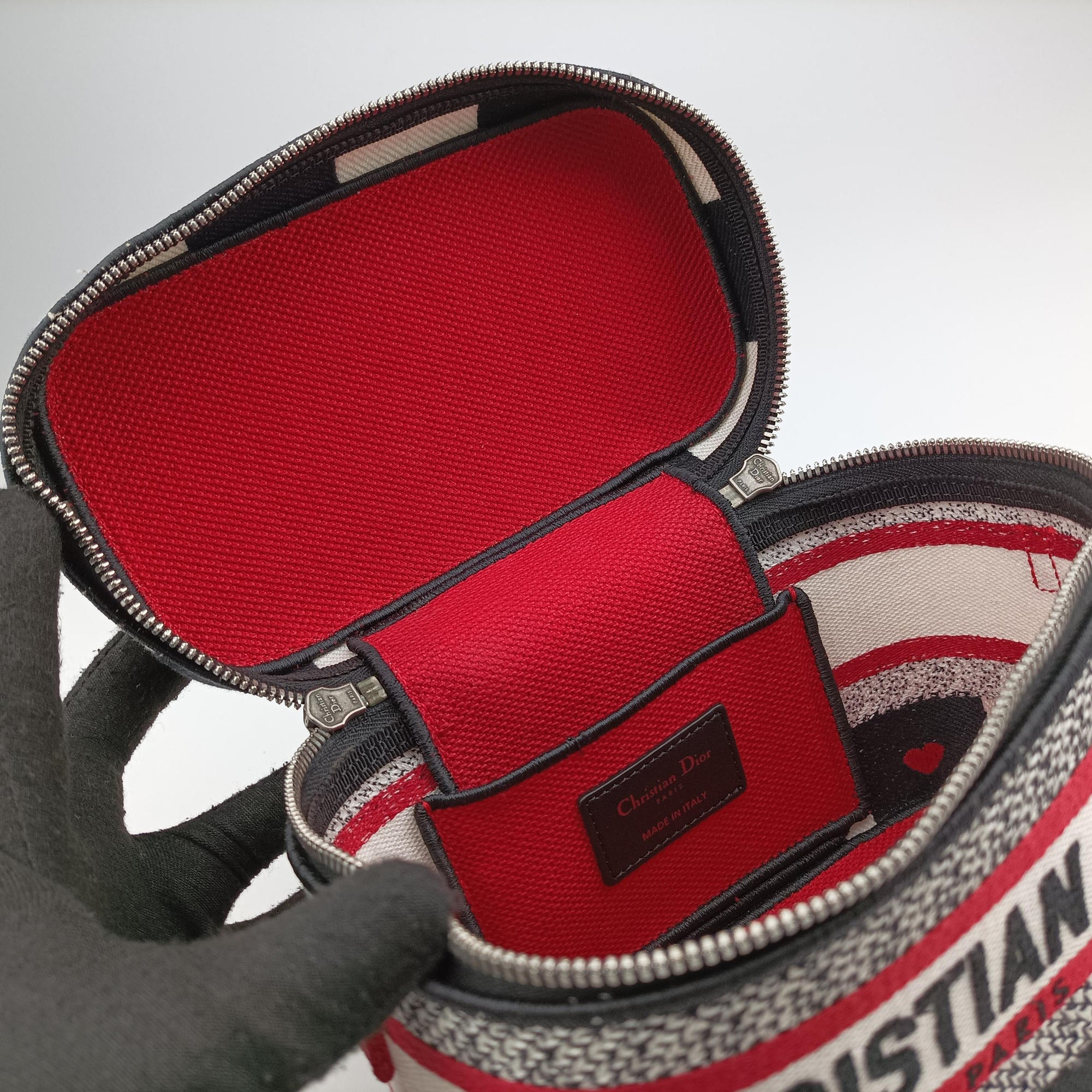 Travel Black × white × red jacquard canvas 50-MA-0251 トラベル ブラック × ホワイト × レッド ジャガードキャンバス 50-MA-0251 