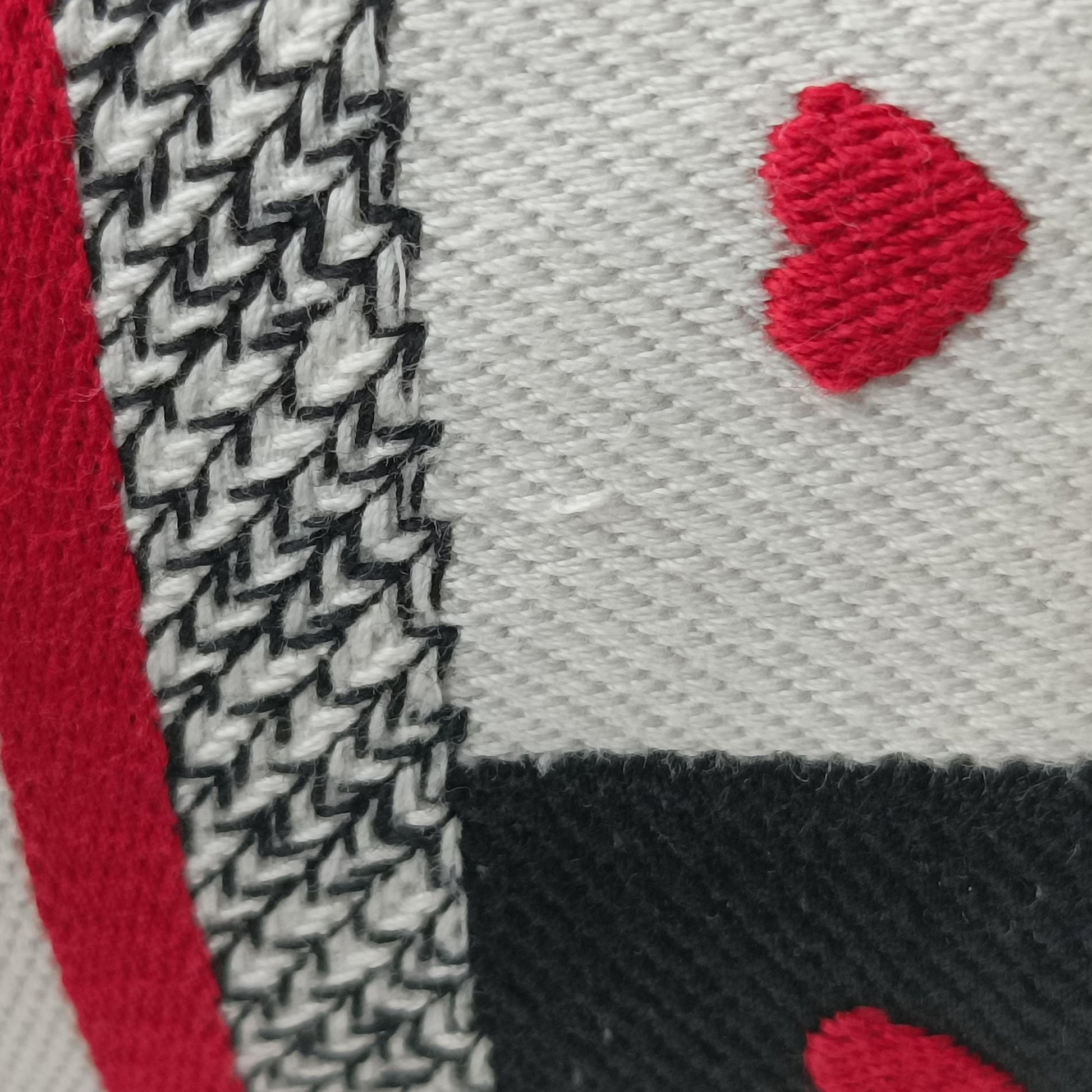 Travel Black × white × red jacquard canvas 50-MA-0251 トラベル ブラック × ホワイト × レッド ジャガードキャンバス 50-MA-0251 