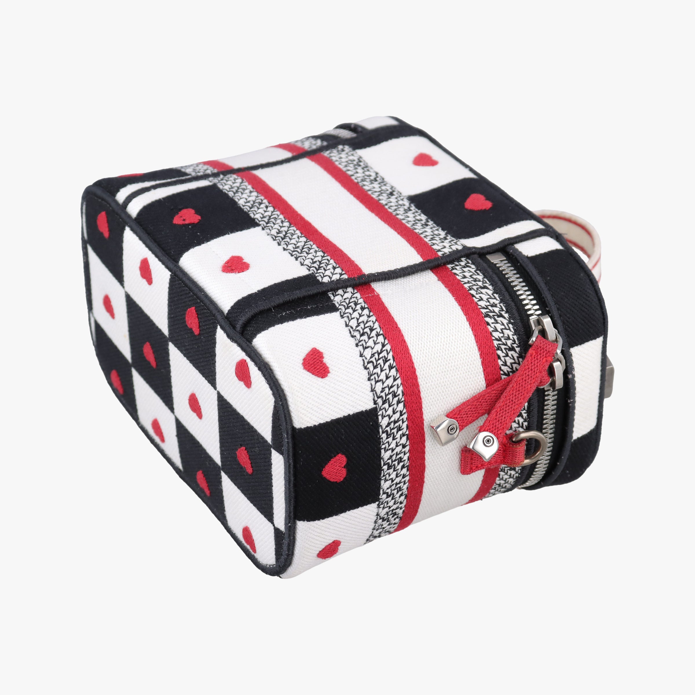 Travel Black × white × red jacquard canvas 50-MA-0251 トラベル ブラック × ホワイト × レッド ジャガードキャンバス 50-MA-0251 