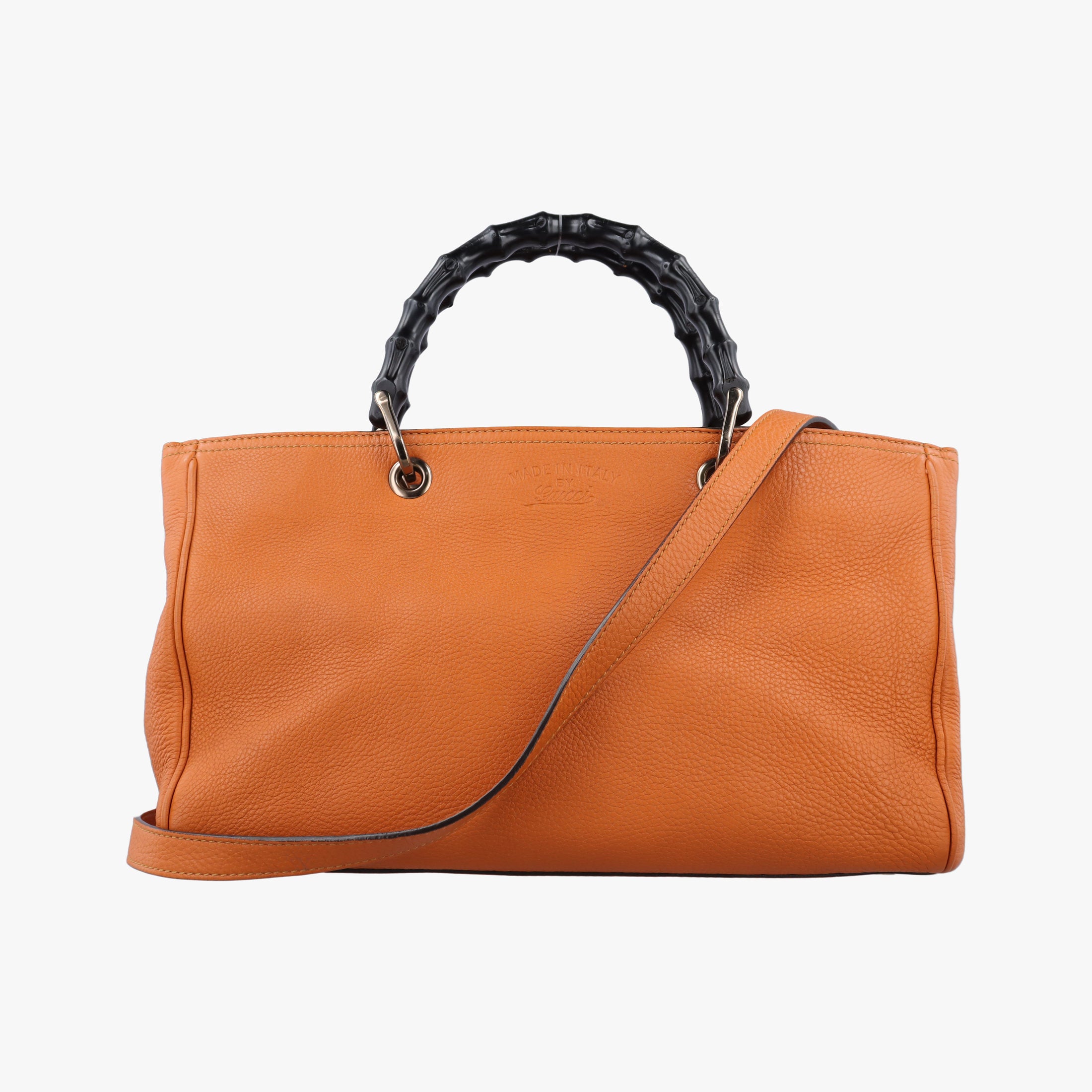 Bamboo Shopper Orange Leather 323660 H015887873バンブーショッパー オレンジ レザー 323660 H015887873