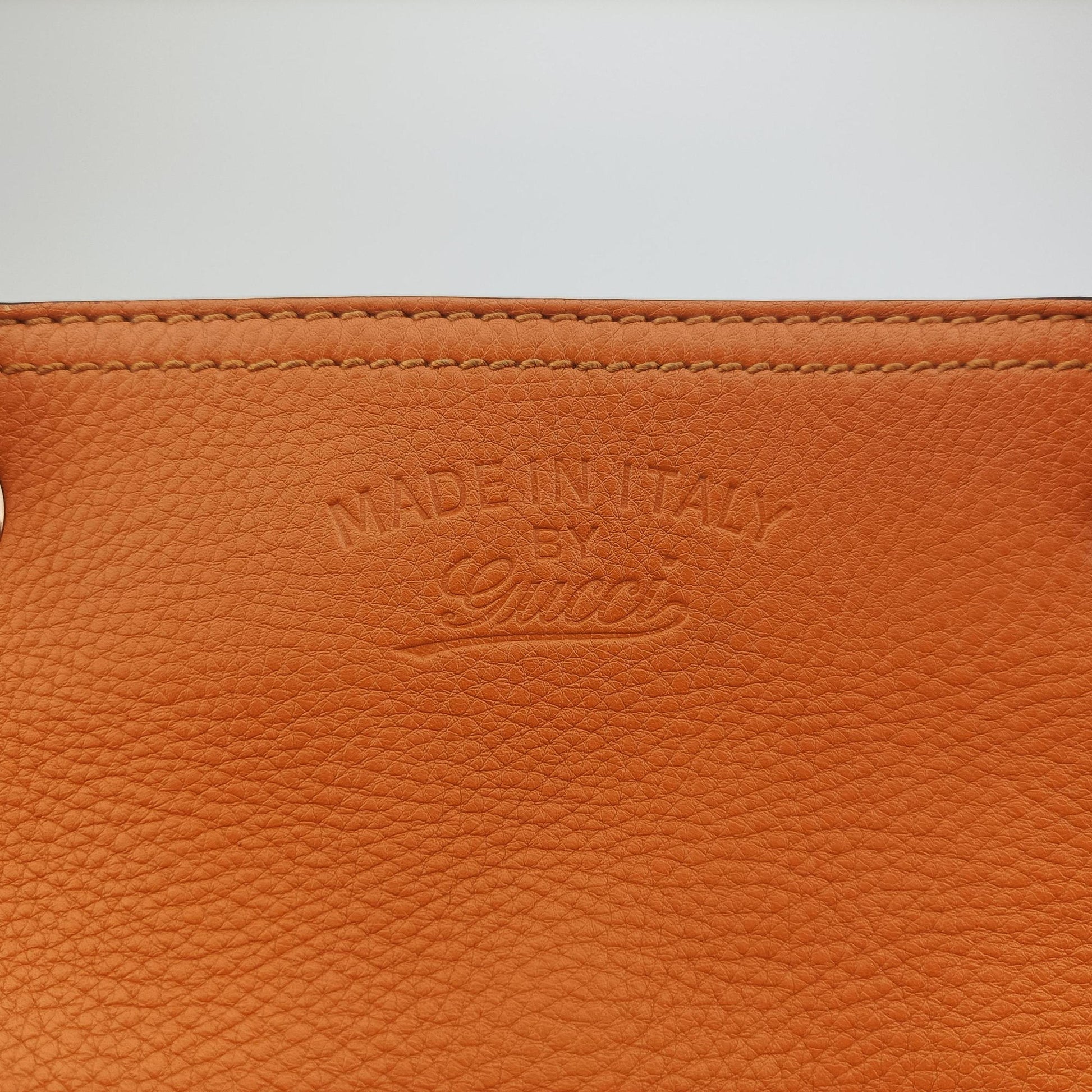 Bamboo Shopper Orange Leather 323660 H015887873バンブーショッパー オレンジ レザー 323660 H015887873