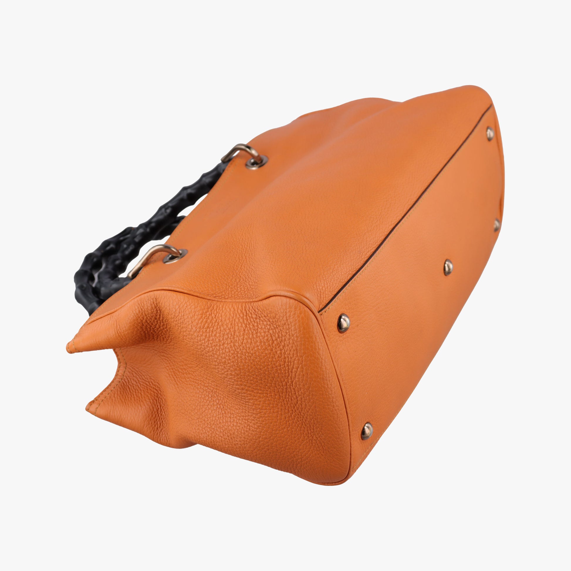 Bamboo Shopper Orange Leather 323660 H015887873バンブーショッパー オレンジ レザー 323660 H015887873