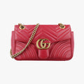 GG Marmont Red Leather 443497 F024406431GGマーモント レッド レザー 443497 F024406431