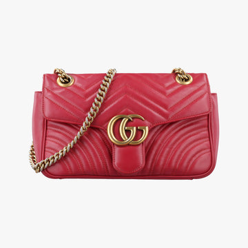 GG Marmont Red Leather 443497 F024406431GGマーモント レッド レザー 443497 F024406431