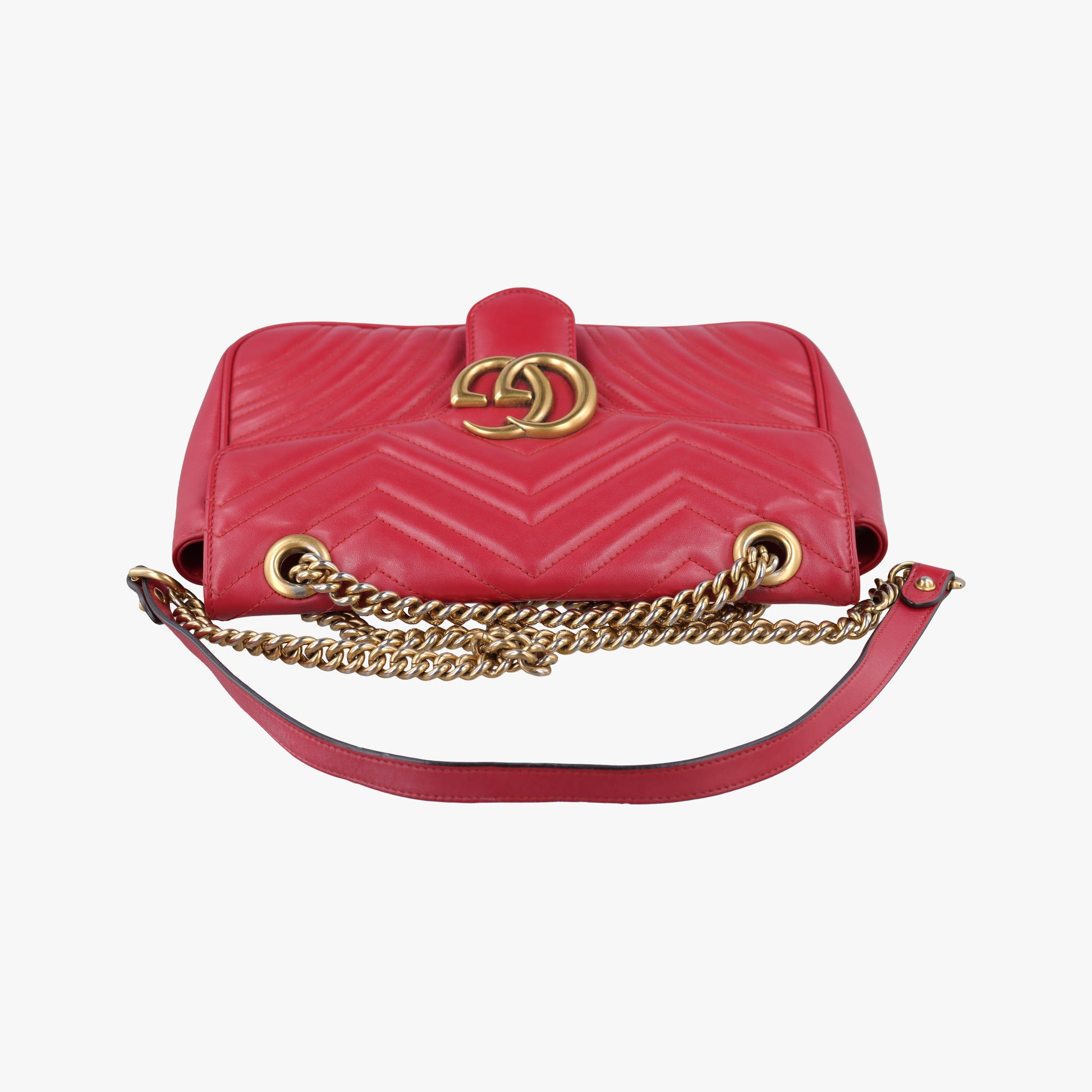 GG Marmont Red Leather 443497 F024406431GGマーモント レッド レザー 443497 F024406431