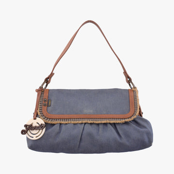Chef Blue Denim ×Brown Trim Denim CanvasxCalfskin Lot number unknownシェフ ブルーデニム × ブラウン デニムキャンバス × カーフレザー 製番不明