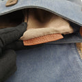 Chef Blue Denim ×Brown Trim Denim CanvasxCalfskin Lot number unknownシェフ ブルーデニム × ブラウン デニムキャンバス × カーフレザー 製番不明