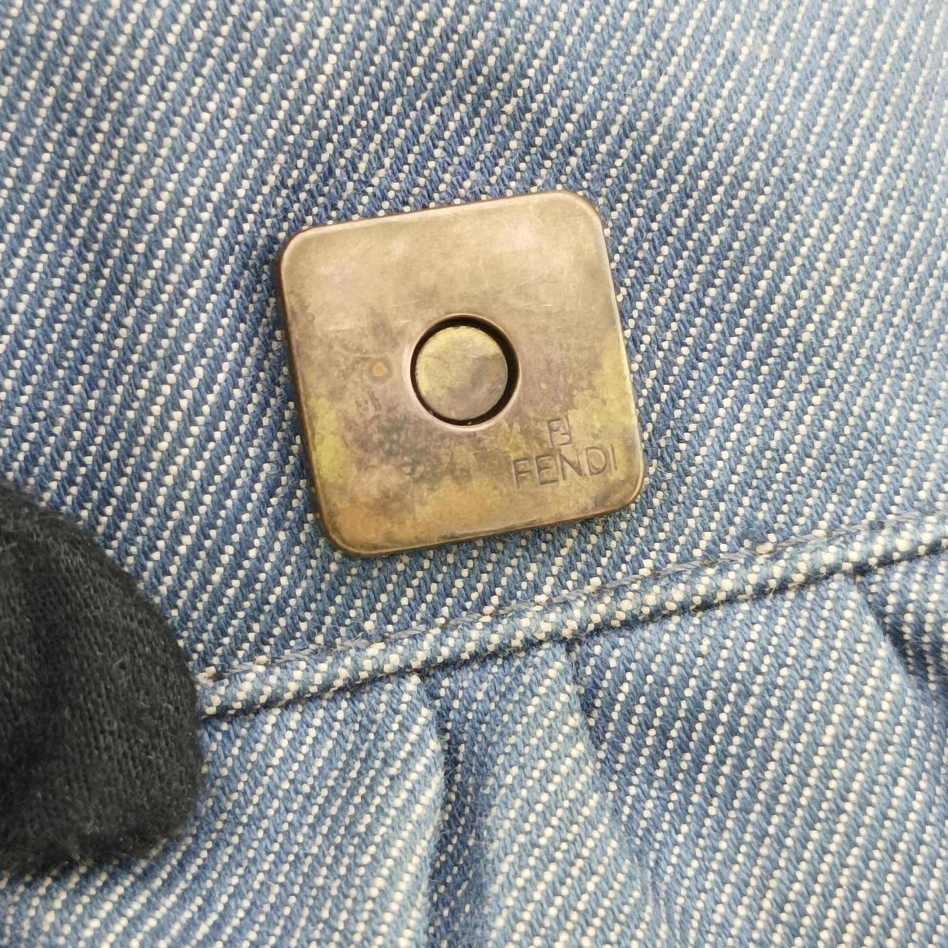 Chef Blue Denim ×Brown Trim Denim CanvasxCalfskin Lot number unknownシェフ ブルーデニム × ブラウン デニムキャンバス × カーフレザー 製番不明