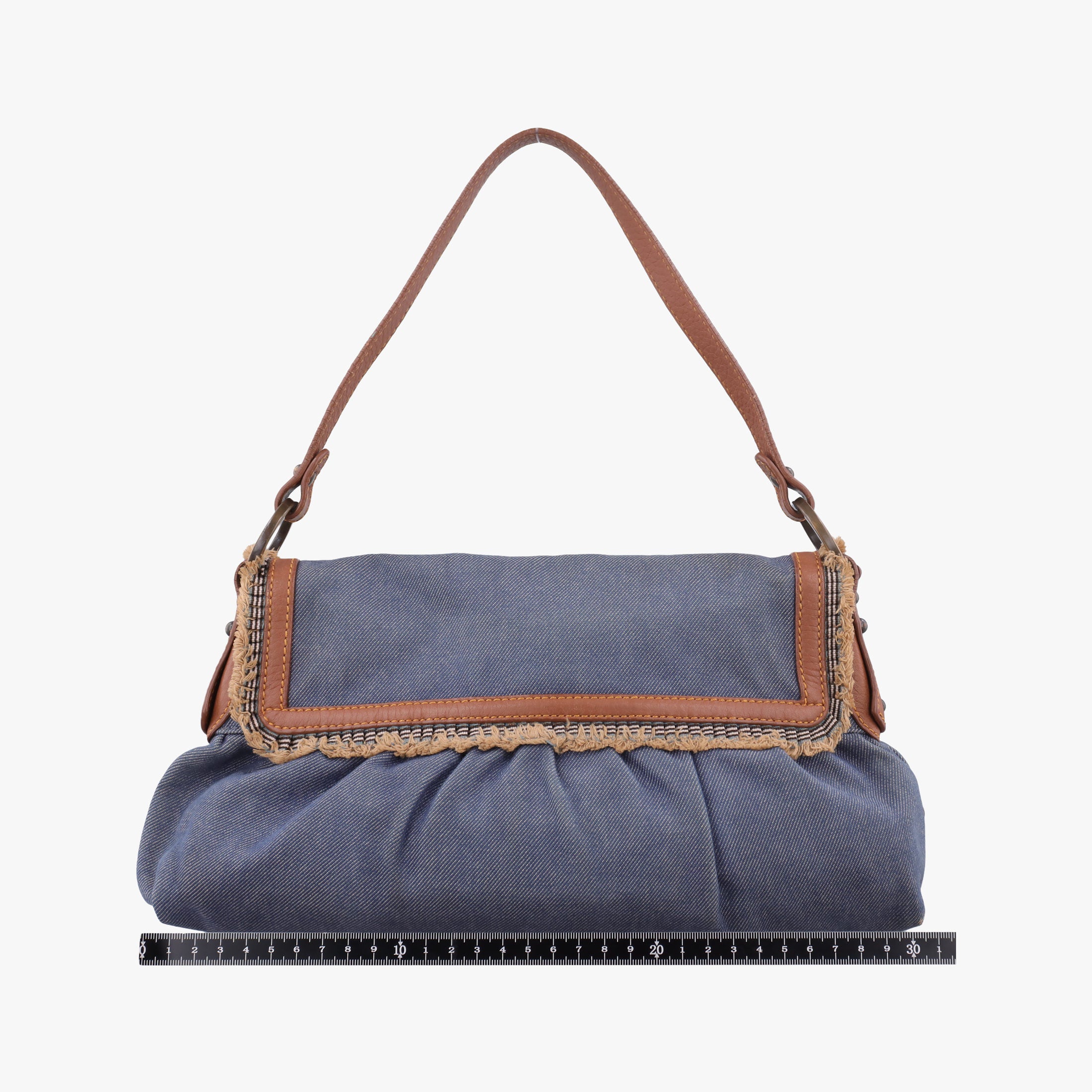 Chef Blue Denim ×Brown Trim Denim CanvasxCalfskin Lot number unknownシェフ ブルーデニム × ブラウン デニムキャンバス × カーフレザー 製番不明