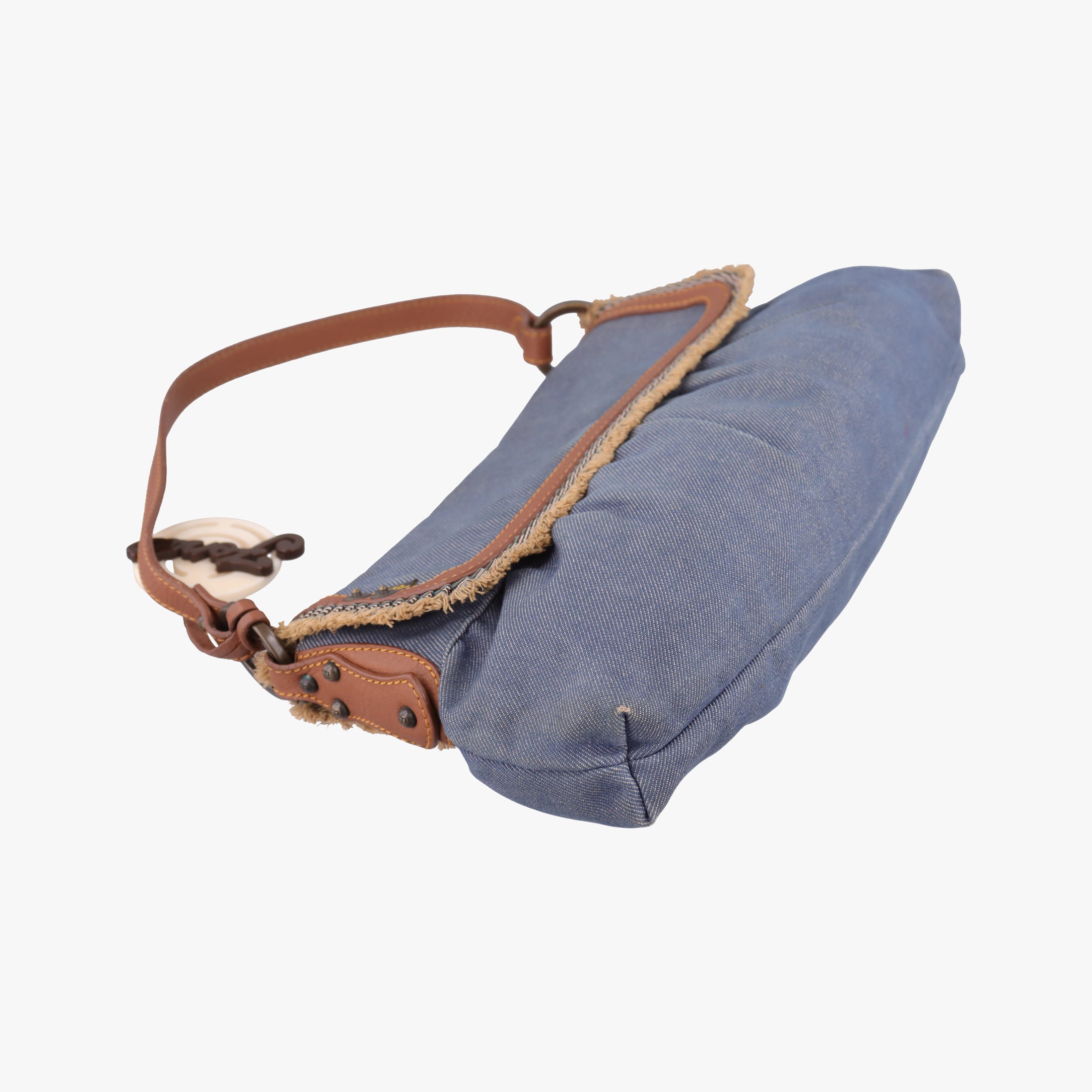 Chef Blue Denim ×Brown Trim Denim CanvasxCalfskin Lot number unknownシェフ ブルーデニム × ブラウン デニムキャンバス × カーフレザー 製番不明